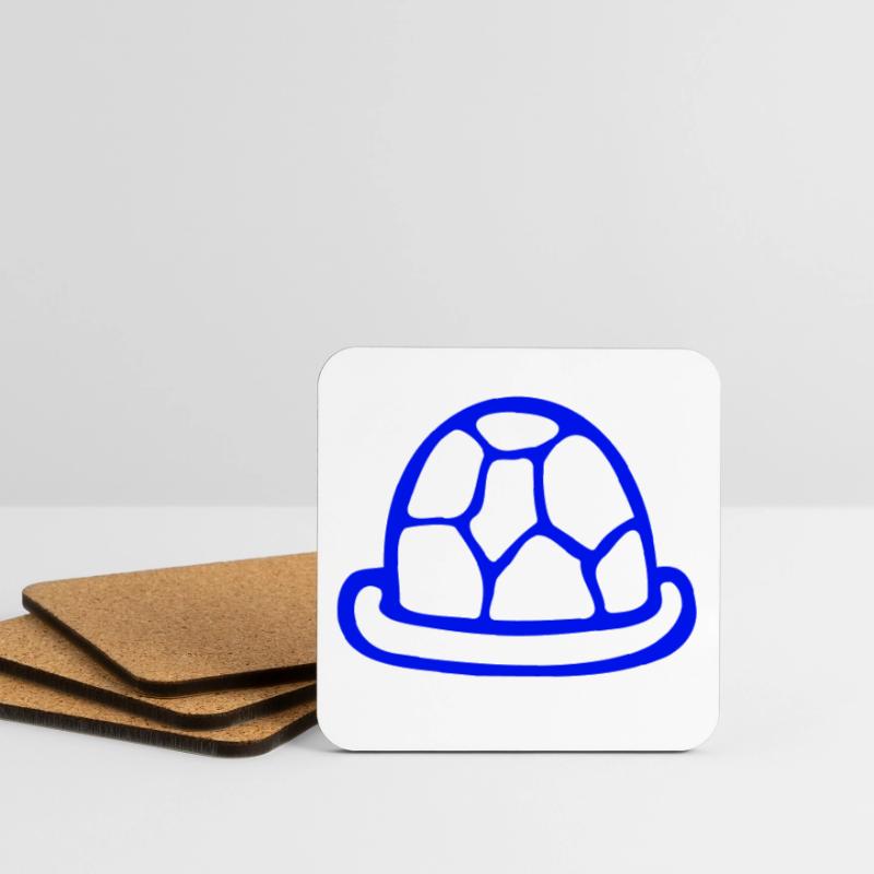 Turtle shell without turtle cute shell Coasters (set of 4)