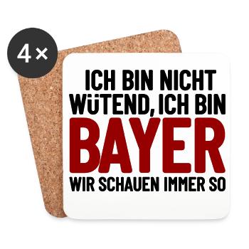 I'm not angry - I'm Bavarian - Coasters (set of 4) - white - Front