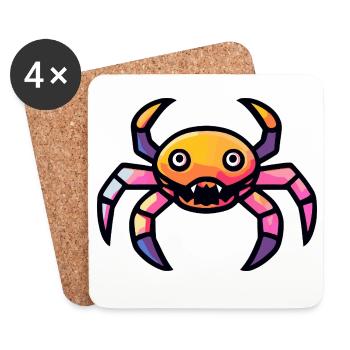 Krebs Krabbe Zombie - Untersetzer (4er-Set) - Weiß - Vorne