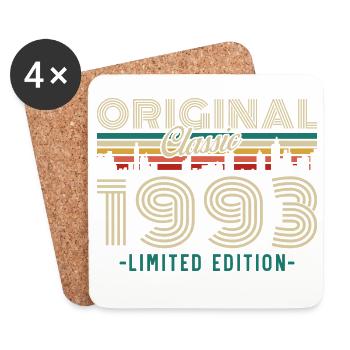 Original 1993 Vintage Retro Geburtstagsgeschenk - Untersetzer (4er-Set) - Weiß - Vorne