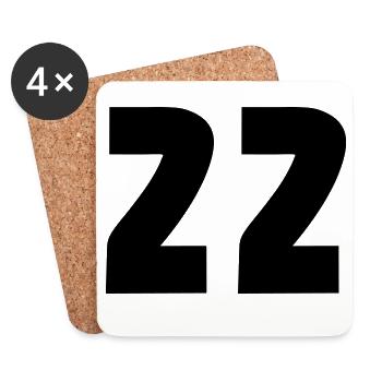 22 - Untersetzer (4er-Set) - Weiß - Vorne