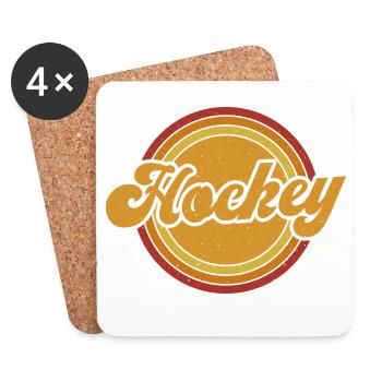 Hockey sur glace Hockey Hockey Joueur de hockey - Dessous de verre (lot de 4) - blanc - Devant
