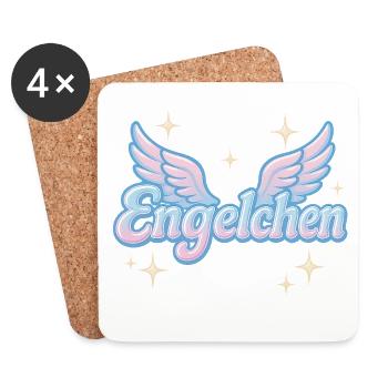 Engelchen / y2k statement spitzname design - Untersetzer (4er-Set) - Weiß - Vorne