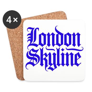 Skyline de Londres - Dessous de verre (lot de 4) - blanc - Devant
