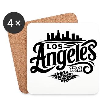 Los Angeles City of Angels Kalifornien shirt LA - Untersetzer (4er-Set) - Weiß - Vorne
