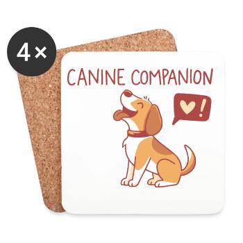 Compagnon Canin Couleur Joie - Dessous de verre (lot de 4) - blanc - Devant