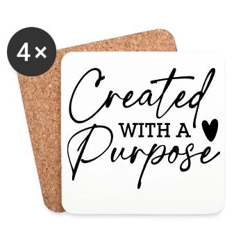 Createtd with a Purpose - Coasters (set of 4) - white - Front