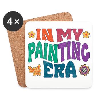 in_my_painting_era_dark_Kopie - Coasters (set of 4) - white - Front