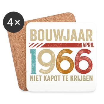 Bouwjaar april 1966 niet kapot te krijgen - Dessous de verre (lot de 4) - blanc - Devant