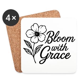 Éclore avec grâce - Dessous de verre (lot de 4) - blanc - Devant