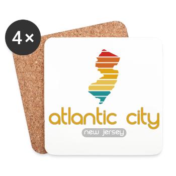 Atlantic City - New Jersey - United States America - Untersetzer (4er-Set) - Weiß - Vorne