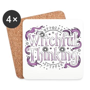 Witchcraft Witchful Thinking Loves Tarot Reading - Untersetzer (4er-Set) - Weiß - Vorne