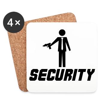 Security - Untersetzer (4er-Set) - Weiß - Vorne