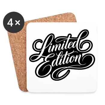 Limited Edition Schriftzug - Untersetzer (4er-Set) - Weiß - Vorne