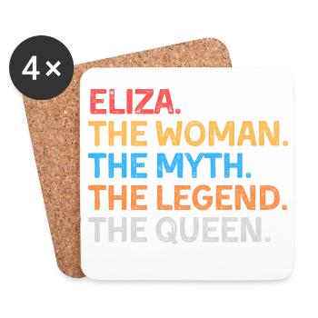 Eliza The Woman The Myth The Legend The Queen - Coasters (set of 4) - white - Front