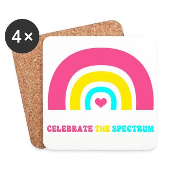 Autism Brain Autistic Asperger Neurodiversity - Coasters (set of 4) - white - Front