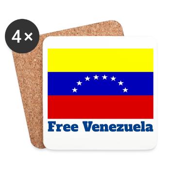 Venezuela, liberté, Caracas, Amérique du sud - Dessous de verre (lot de 4) - blanc - Devant