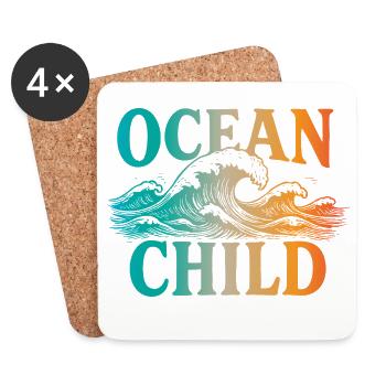 Ocean Child - Untersetzer (4er-Set) - Weiß - Vorne
