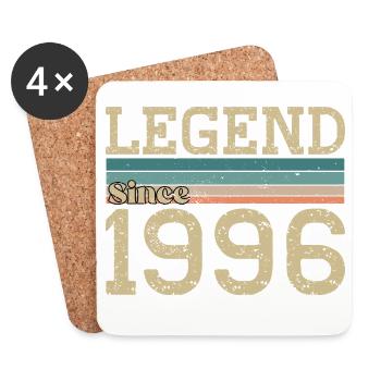 Legende seit 1996 Jubiläum 1996 Vintage - Untersetzer (4er-Set) - Weiß - Vorne