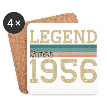 Legend since 1956 Anniversary 1956 Vintage - Coasters (set of 4) - white - Front