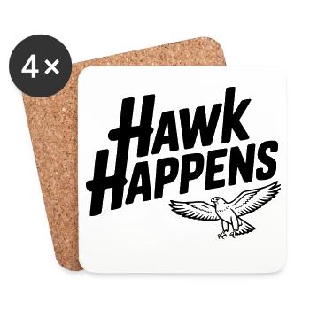 Hawk Happens - Untersetzer (4er-Set) - Weiß - Vorne