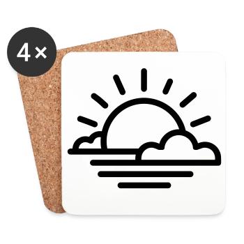 Sonnenuntergang - Untersetzer (4er-Set) - Weiß - Vorne