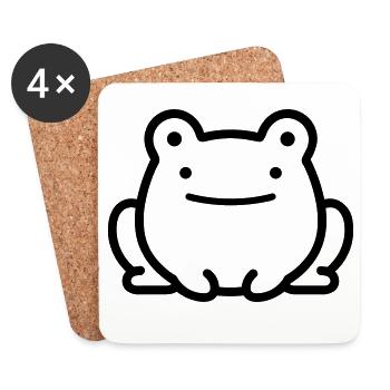 frog - Coasters (set of 4) - white - Front