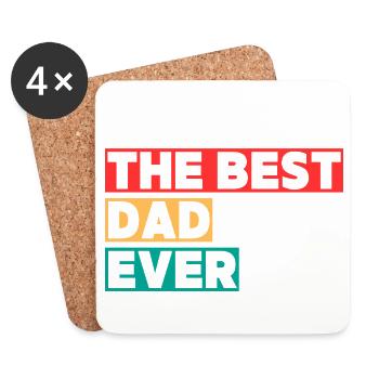 Le Meilleur Papa  - Dessous de verre (lot de 4) - blanc - Devant