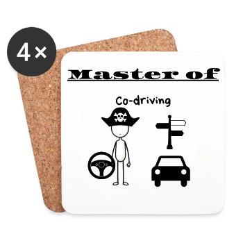 Master of Co-driving - Coasters (set of 4) - white - Front