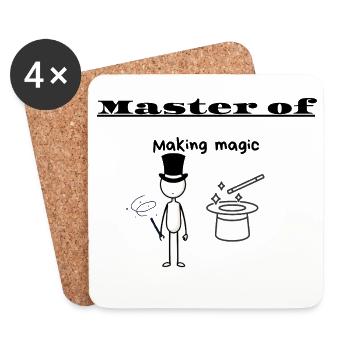 Master of Making magic - Coasters (set of 4) - white - Front