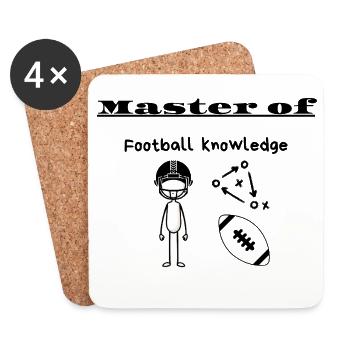 Maîtrise en connaissances du football - Dessous de verre (lot de 4) - blanc - Devant