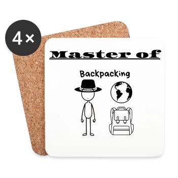 Master of Backpacking - Coasters (set of 4) - white - Front