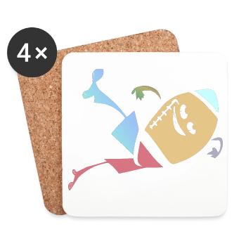 Happy Dado Multicolor - Coasters (set of 4) - white - Front