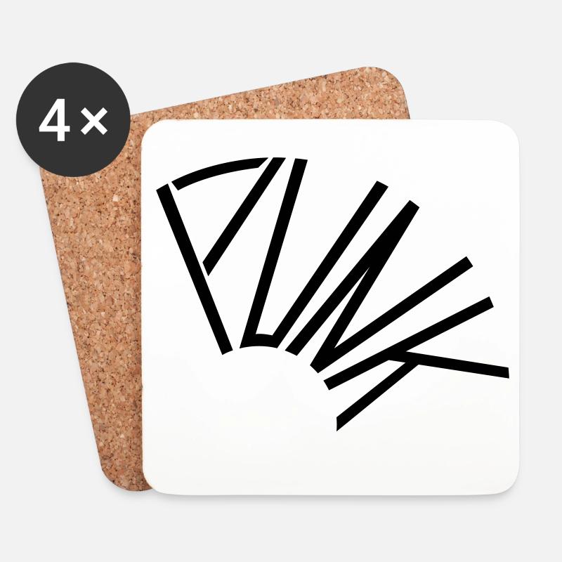 Punk - Untersetzer (4er-Set) - Weiß