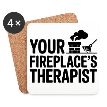 Chimney sweep funny saying chimney sweep - Coasters (set of 4) - white - Front