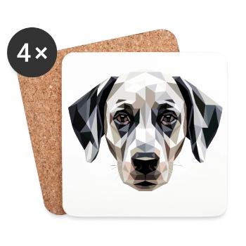 Amoureux des chiens dalmatiens J’aime les Dalmatiens - Dessous de verre (lot de 4) - blanc - Devant