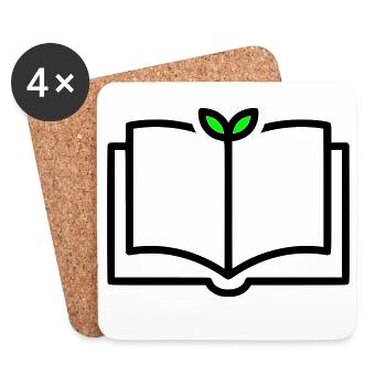 Book Plant Growth Learning - Coasters (set of 4) - white - Front