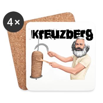Kreuzberg Döner Marx - Dessous de verre (lot de 4) - blanc - Devant