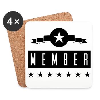 Members - Coasters (set of 4) - white - Front