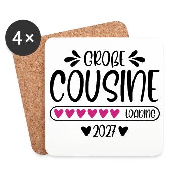 Big Cousin 2027 chargement - Dessous de verre (lot de 4) - blanc - Devant