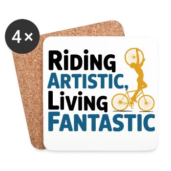 Artistic Cycling Sport  - Coasters (set of 4) - white - Front