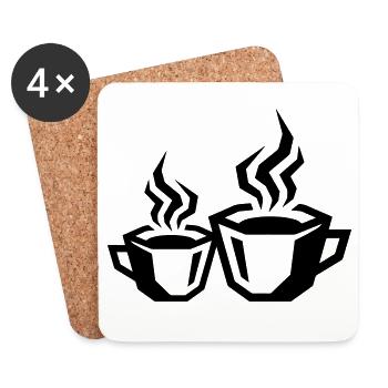 Coffee Symbol Coffee - Coasters (set of 4) - white - Front