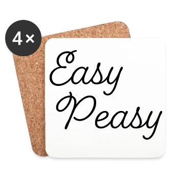Easy Peasy - Coasters (set of 4) - white - Front