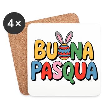 Buna Pasqua Bunny - Dessous de verre (lot de 4) - blanc - Devant