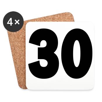 30 - Dessous de verre (lot de 4) - blanc - Devant