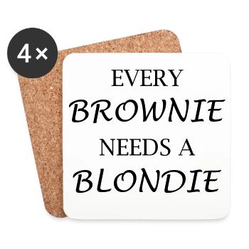 Brownie - Coasters (set of 4) - white - Front