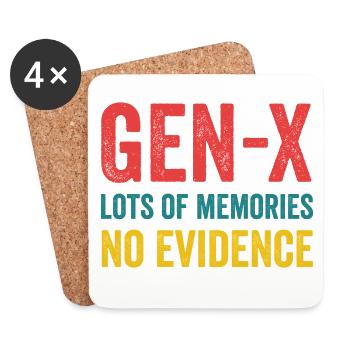 Generation X - Lot of Memories. No Evidence. - Coasters (set of 4) - white - Front