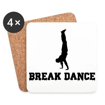 break dance - Coasters (set of 4) - white - Front