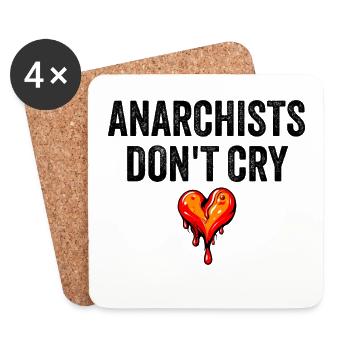 anarchists don't cry - Coasters (set of 4) - white - Front