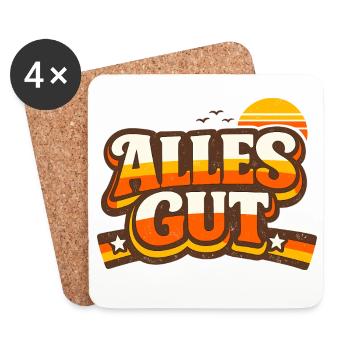 Alles Gut Spruch - Untersetzer (4er-Set) - Weiß - Vorne